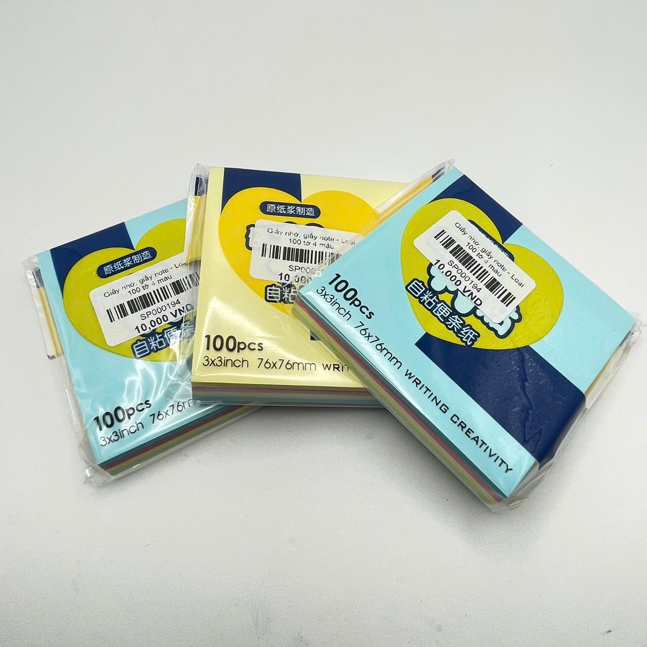 Tệp Giấy Note 7.6×7.6cm 100 Tờ