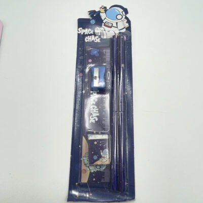 Combo bút chì thước kẻ tẩy gọt bút chì màu đen